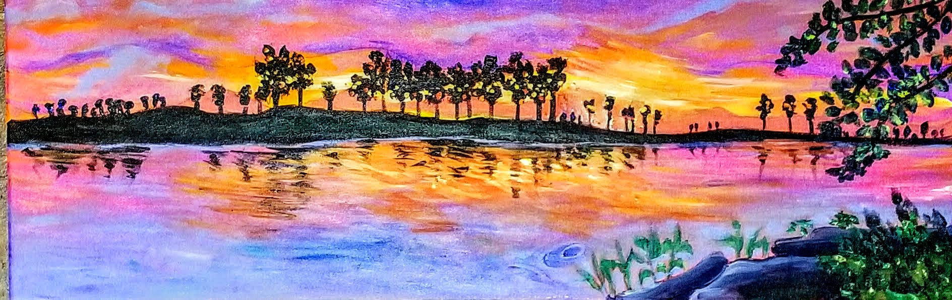 Tanzanian sunset | Art With A Heart's Let's Create Night